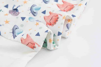 Bamboo Baby Jumpsuit with Monster Print